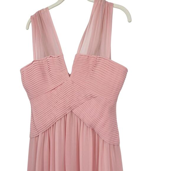 BCBGMaxazria Astella Gown Full Length Maxi Dress Light Shell Pink Size 10 NWT - Picture 7 of 8